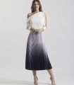 Royal gray midi skirt