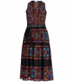 Printed dress embroidered with beads